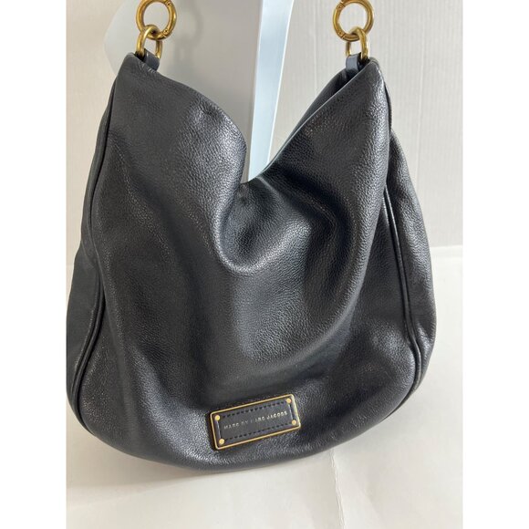 Marc by Marc Jacobs Too Hot to Handle Black‎ Leather Hobo Shoulder Bag - Picture 13 of 15